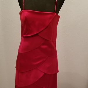 Satin Red Dress